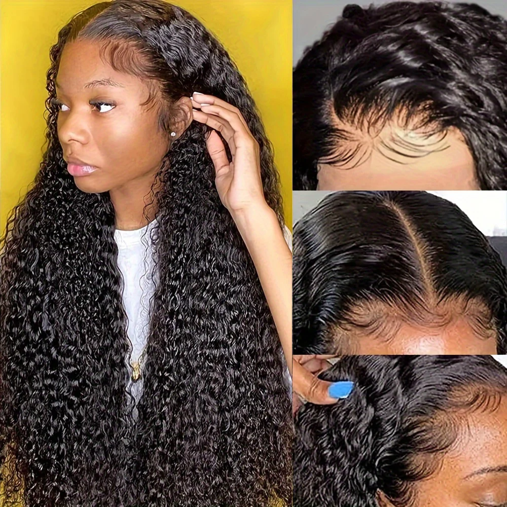 Парики из человеческих волос с глубокой волной 13 х6 дюймов х4