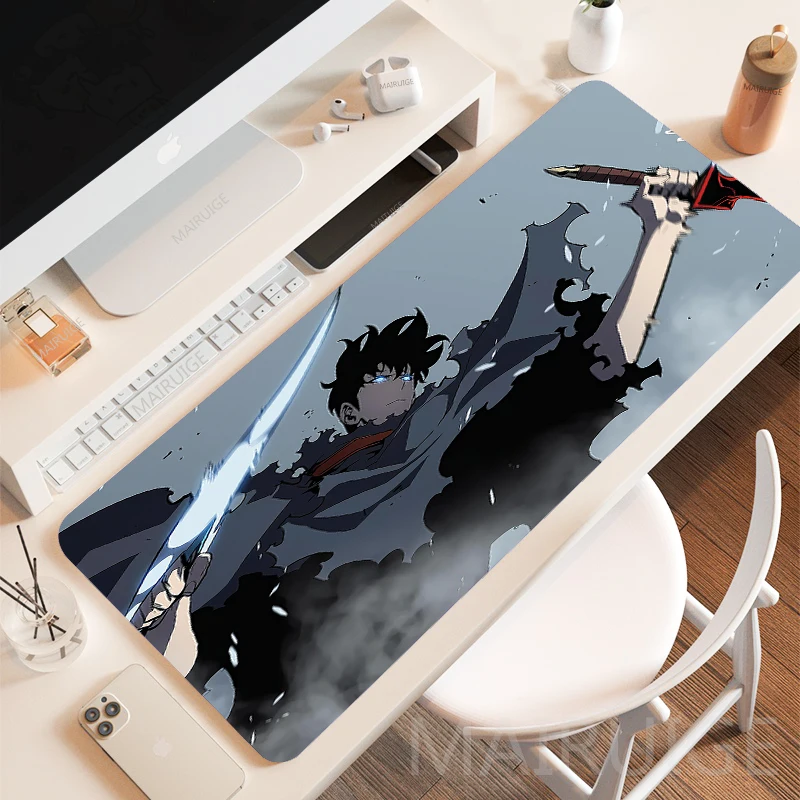 

40*90cm Anime Solo Mouse Pad PC Gamer Carpets Desk Accessories Rugs Leveling Large Keyboard MouseMat Plus Playmats for Laptop