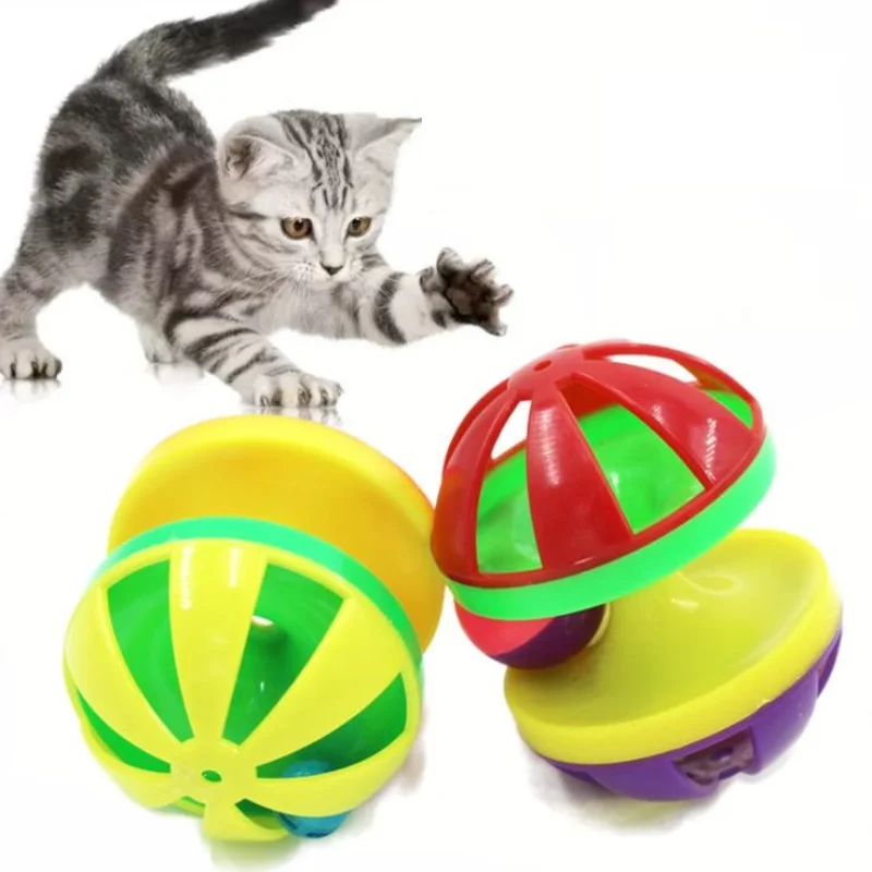 

Cat Toy With Bell Cat Pounce Jinggle Ball Hollow Cat Jingle Balls Interactive Cat Toys Kitten Chasing Toys For Kitten Cats