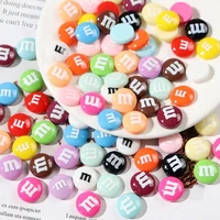 12mm 13 colors kawwii m beans miniature figurine resin patch for phone case manicure jewelry making diy accessories
