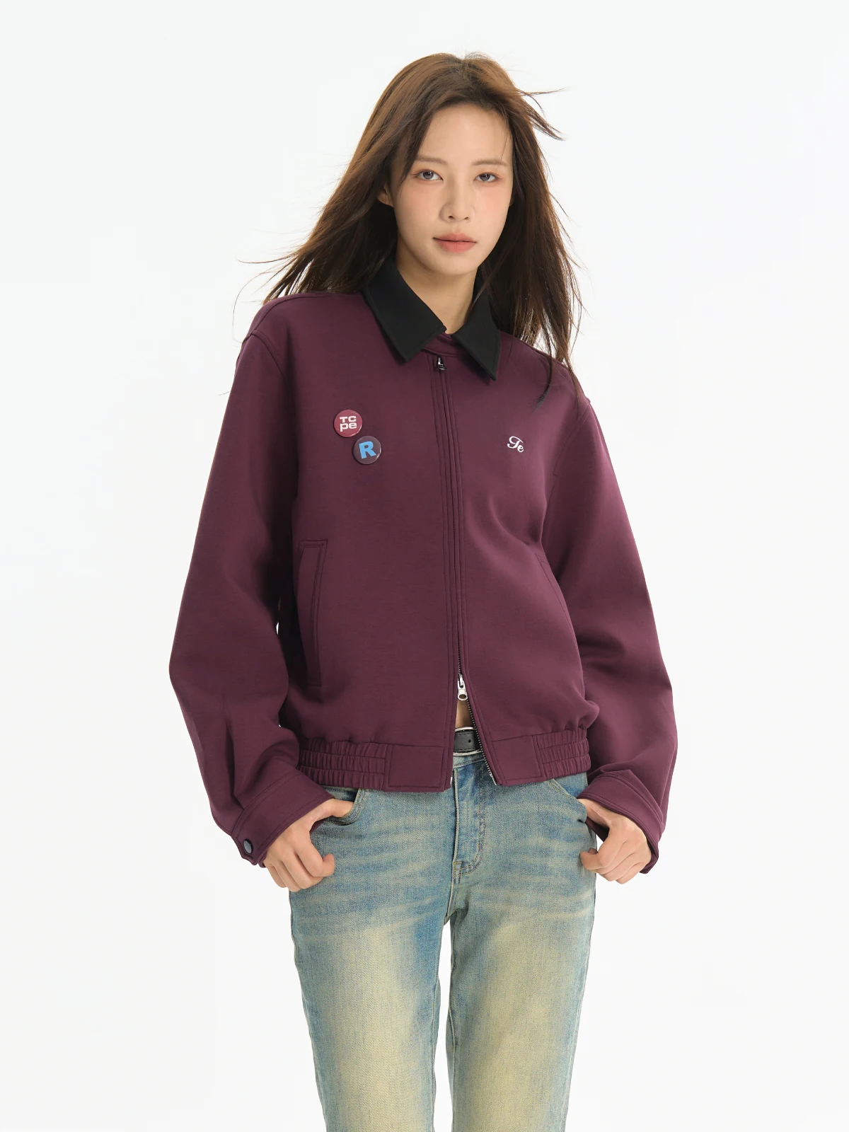 Куртка на молнии с вышивкой Tcpe