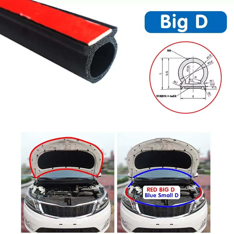 

Rubber Door Seal Strip Big D Type Car Door Seal Strip Universal Noise Insulation Epdm Car Rubber Waterproof Seals For Auto