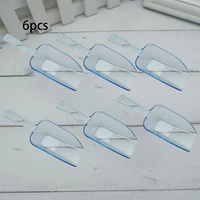 6pcs mini clear plastic ice scoop measuring scoops for weddings candy dessert buffet ice cream protein powder kitchen tools