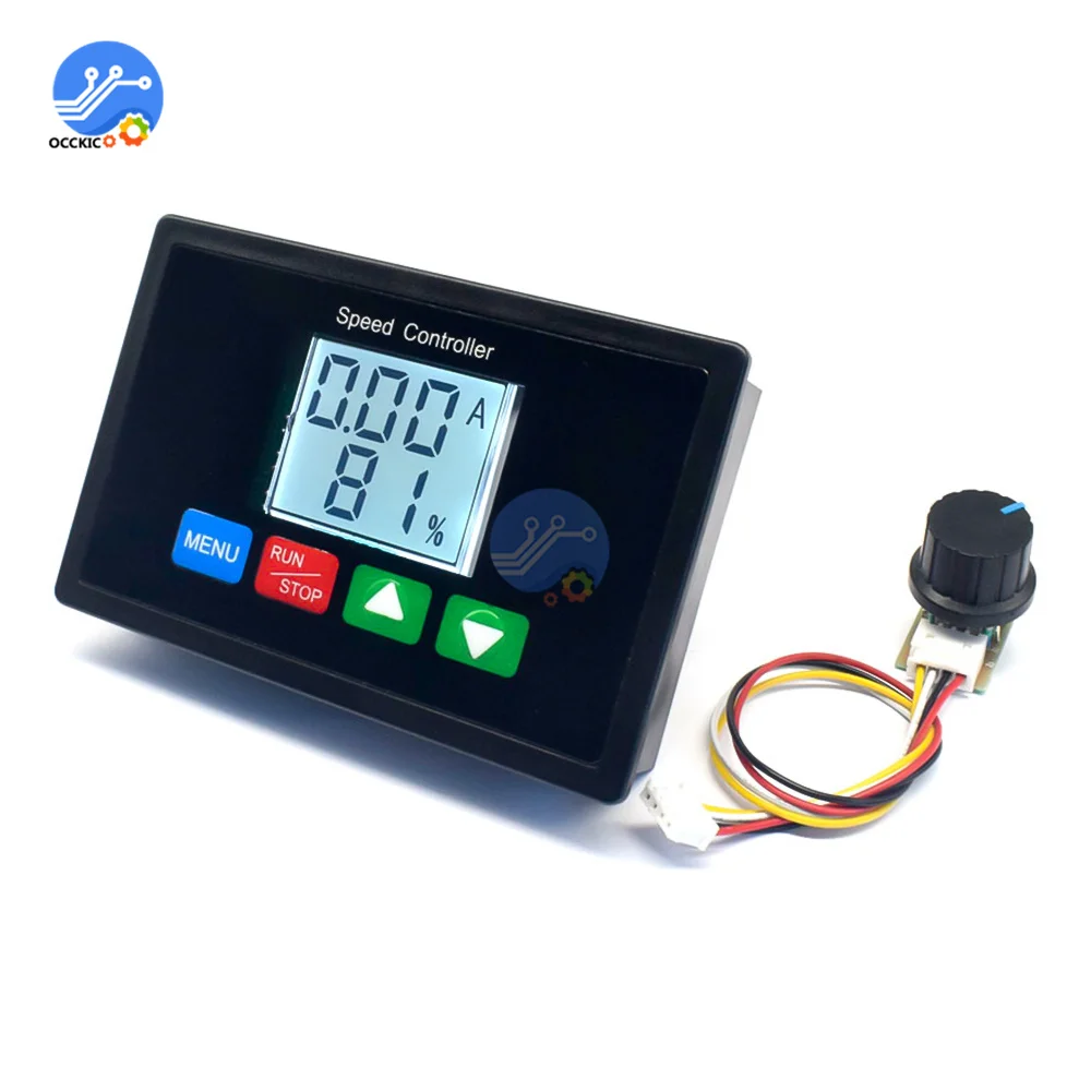 

20A DC10-55V DC Motor Protector Brushed Motor Governor Voltmeter Ammeter 9 in 1 Multifunctional Programmable Motor Controller
