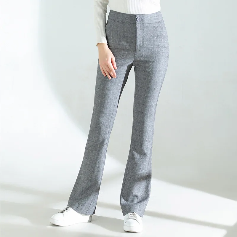 2023 New Women Casual Spring Summer Trousers Solid Ladies Cotton Linen Pants