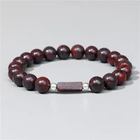 natural bloodstone beads bracelet round 8mm energy tiger eye stone beaded charm bracelet for women men yoga jewelry dropshipping