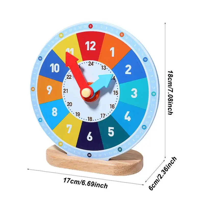 Изучайте доску игрушки деревянные обучающие часы для практики мини-часы