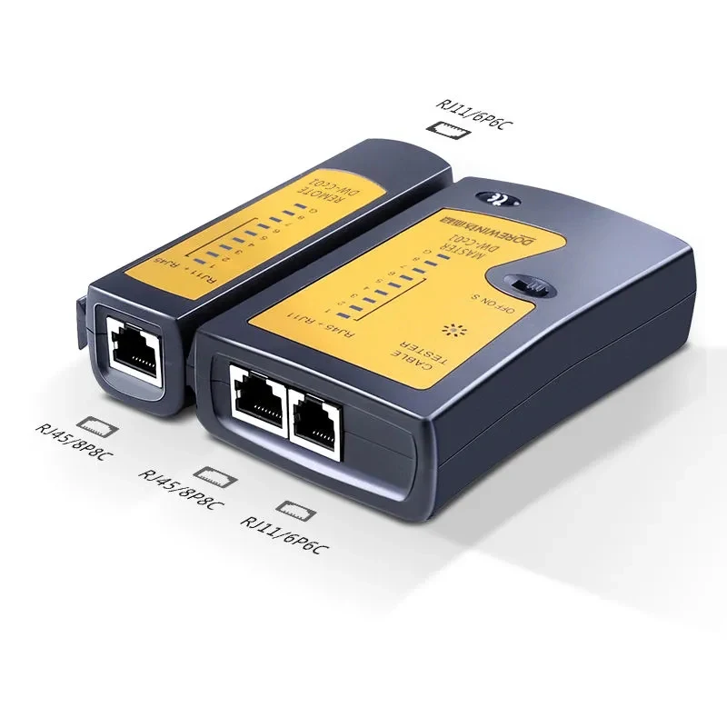 LAN Network Cable Tester Continuity Tester For RJ45 RJ11 RJ12 Twisted Pair Connections CAT5/CAT6/CAT7 UTP LAN Wire Test Tool