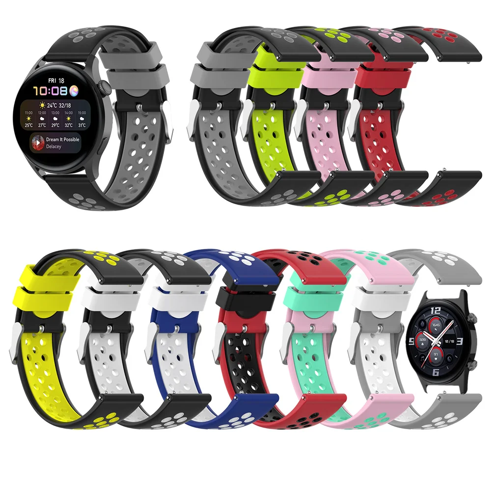 

For Huawei Honor Watch GS3 Strap and Clasp Smart Watch Band 22mm Sport Silicone Watchband