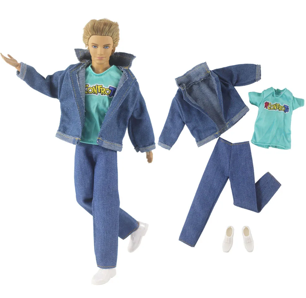 1 комплект Одежда для кукол джинсовая одежда наряд 12-дюймовой куклы Кена много