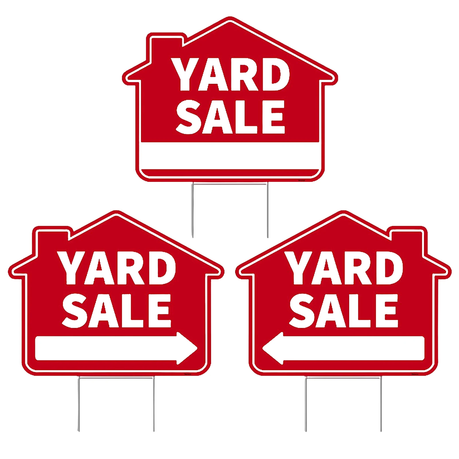 

3pcs Fade Resistant Garage Guide Double Sided Garden Accessories Corrugate Plastic With Lightweight Yard Sale Signs