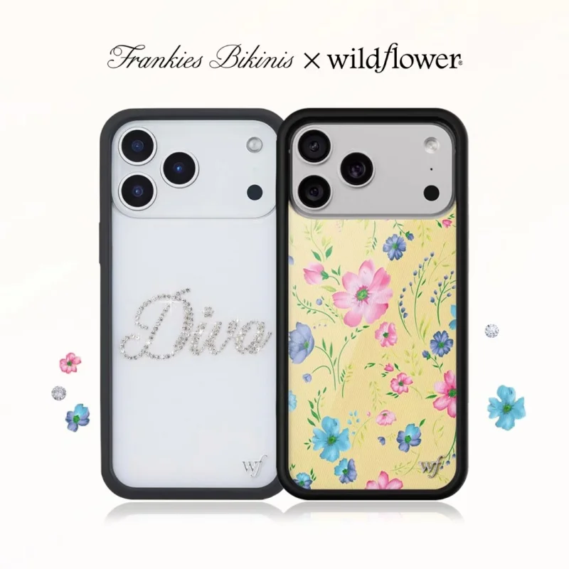 Фото Чехол для телефона Wildflower Frankies Floral Diva Bloom для iPhone 16 15 14 13 12 17 Pro Max Plus Air 17promax, чехол-бикини WF Cases №1