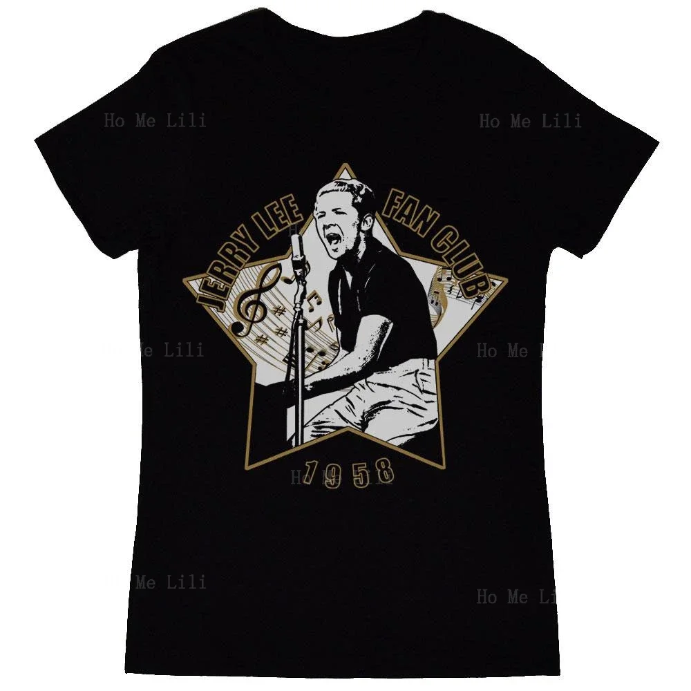 Jerry Lee Lewis Black Coutry Music Men Women Oversize Unisex T-Shirt