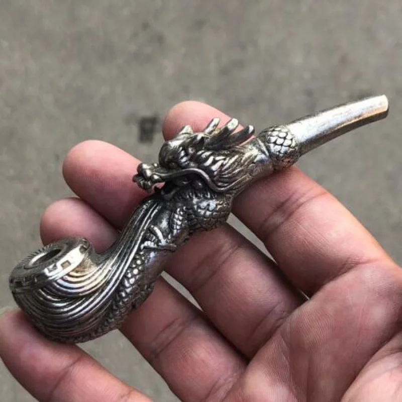 

Handicraft Lead Pipe Cigarette Boxes Cigarette Stick Antique Smoking Set