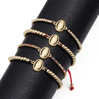 new style white stone virgin mary bracelets copper zircon for women men fine jewelry gift