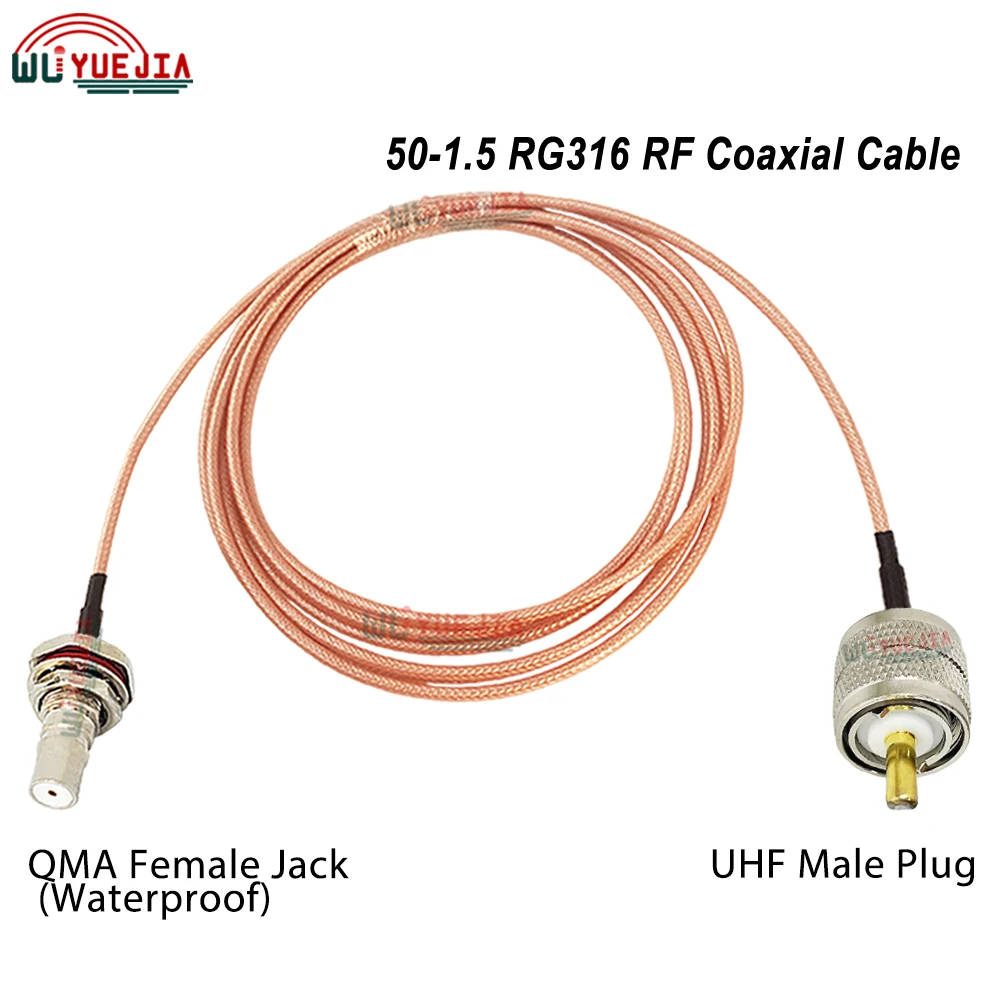 Кабель RG-316 Переборка QMA Femae / Male to UHF или Female Jack Адаптер SO239 PL259 Разъем 50-1 5 RF