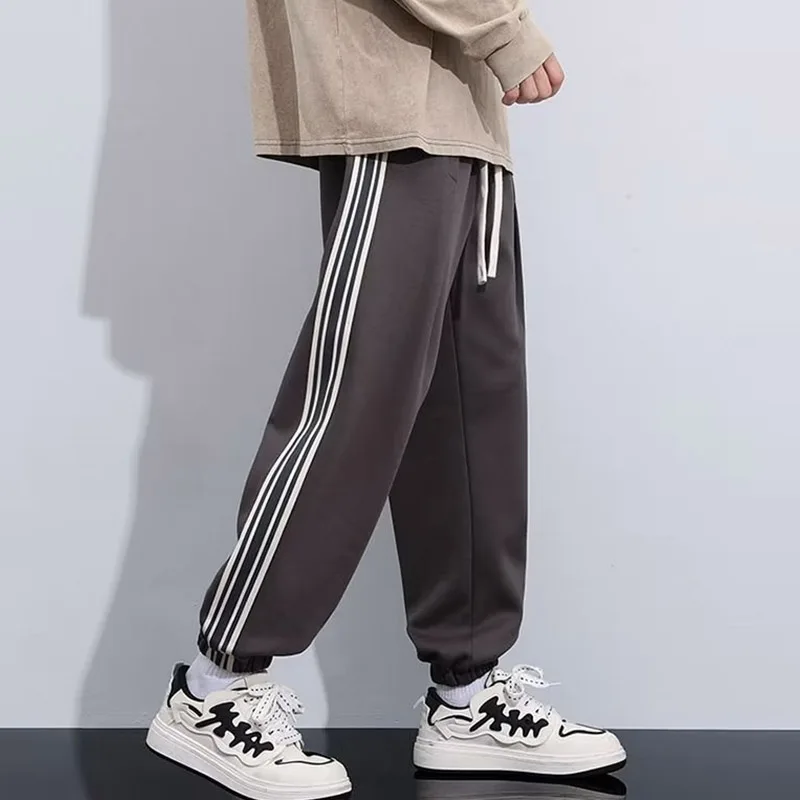 Мужские Спортивные Штаны В Стиле Хип-хоп 2024 Корейские Брюки Для Бега Уличном