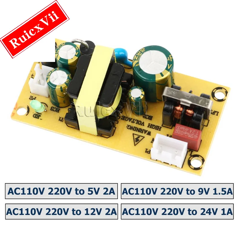 Модуль импульсного источника питания AC-DC 12V2A 24V1A 9V1.5A 5V2A Изолированная цепь преобразователя Напряжения AC100-240V защита от перегрузки