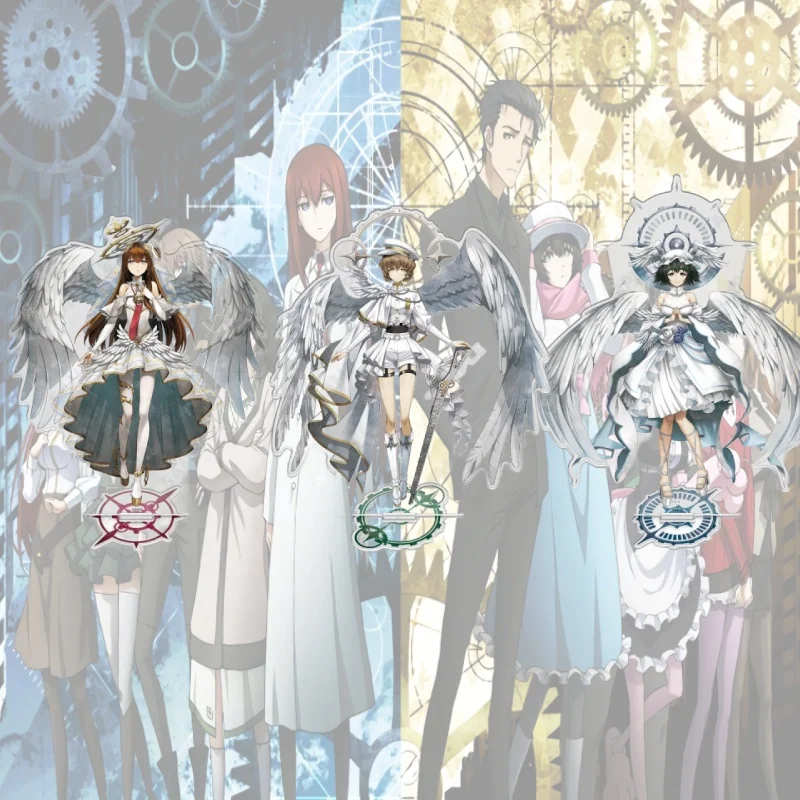 Фото Акриловая фигурка-подставка Steins;Gate ANIME с Макисе Курису и Шииной Майурой, модель для косплея, игрушка, подарок на день рождения, украшение, брелок №2