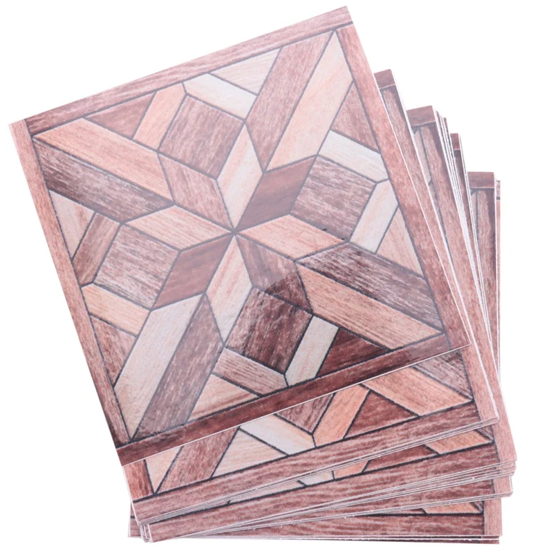 Продвижение! 20 штук нашлепок с древесной текстурой для плитки. Самоклеющиеся плитки искусства для диагонального 3D-пола в ванной комнате и на кухне.