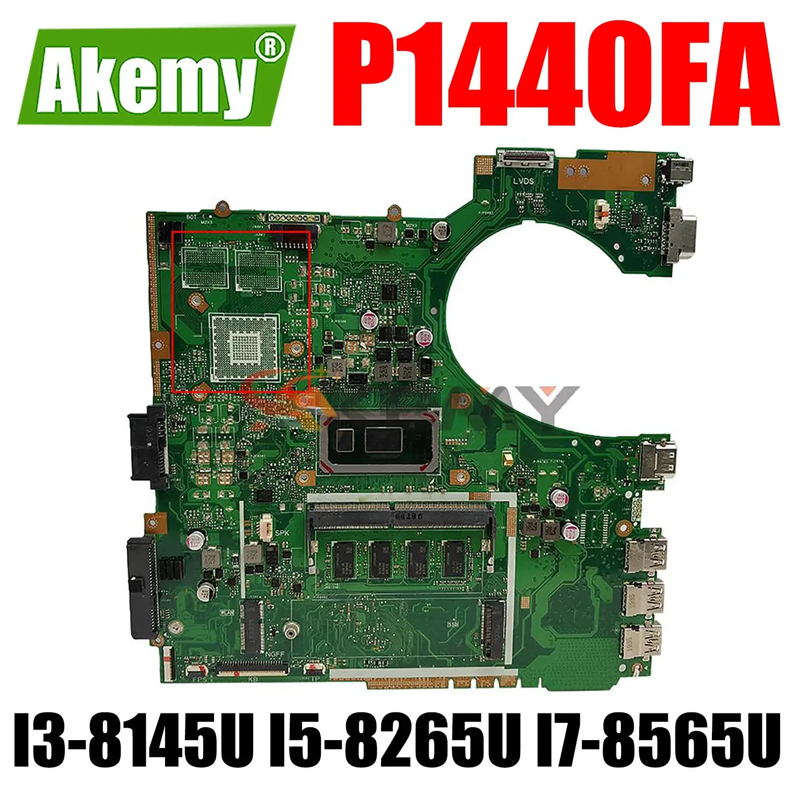 

P1440FA оригинальная Φ I7-8565U CPU для ASUS P1440 P1440F P1440FA Материнская плата ноутбука