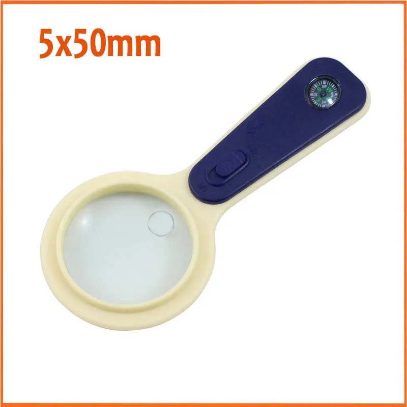 

5 раз, 50 мм линзы, ручное устройство для обучения чтению, увеличительное стекло, зрение насекомых для детей с лампой