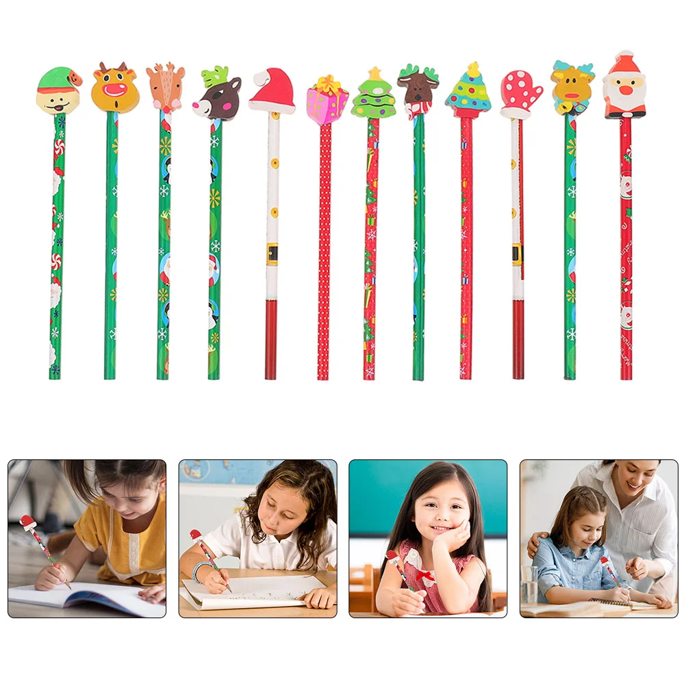 

Christmas Pencils Kids Writing Supply School Stationery Lovely Stationary