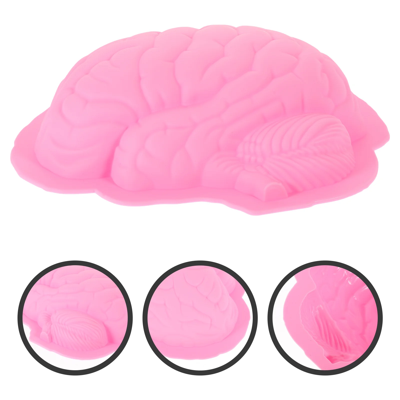 

2 Pcs Brain Cake Mold Shaped Silicone Halloween Baking Donut Chocolate Silica Gel Dessert For Cookies
