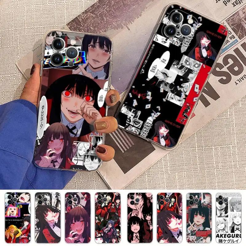 

Japanese Anime Kakegurui Jabami Yumeko Phone Case Silicone Soft for iphone 14 13 12 11 Pro Mini XS MAX 8 7 6 Plus X XS XR Cover