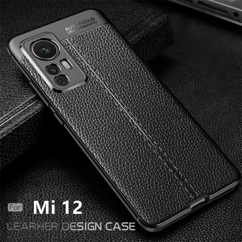 

For Xiaomi Mi 12 Case Cover For Mi12 Mi 12 Capas Bumper Shockproof Silicone Fundas Soft TPU Leather Cover For Mi12 Mi 12 Fundas