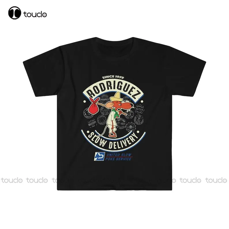 

Slowpoke Rodriguez Postal Service Softstyle T-Shirt Digital Printing Tee Shirts Funny Art Streetwear Cartoon Tee Custom Gift