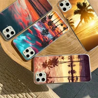 sunset beach sea phone case for iphone 11 12 13 mini pro max 8 7 6 6s plus x 5 se 2020 xr xs case shell