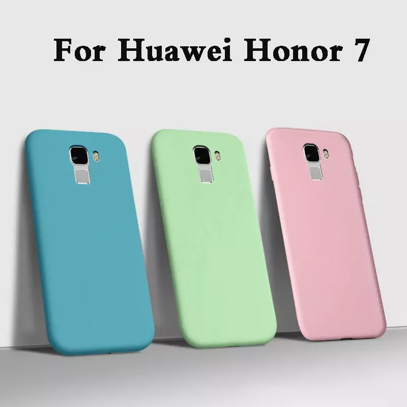 

Fundas Case For Huawei honor 7 Liquid soft Silicone Phone Case For Huawei Honor 7 PLK-AL10 PLK-L01 Back Cover armor Coque 5.2&qu