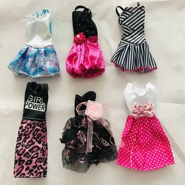 Аксессуары для кукол 12 предметов/партия Бесплатная доставка = 6 топов + брюк |