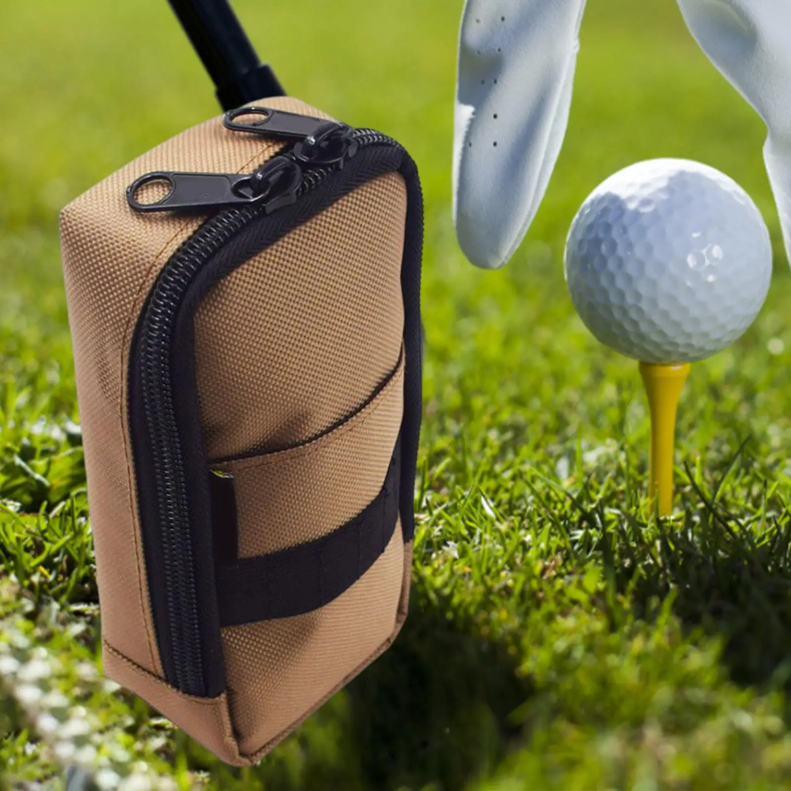 

Golf Ball Pouch Waterproof Clutch Bag Storage Pouch Golfers Case Tee Holder