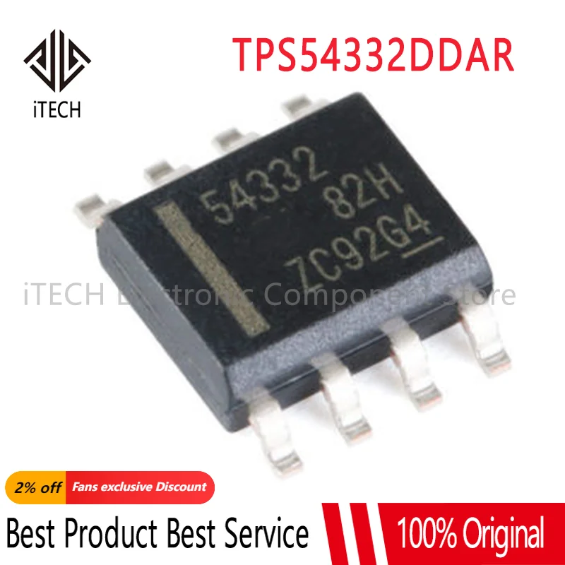 10 шт./партия TPS54332 TPS54332DDAR TPS54332DDA 54332 SOP-8 3.5A, 28 В, 1 МГц, понижающий преобразователь постоянного тока/постоянного тока с IC эко-режимом