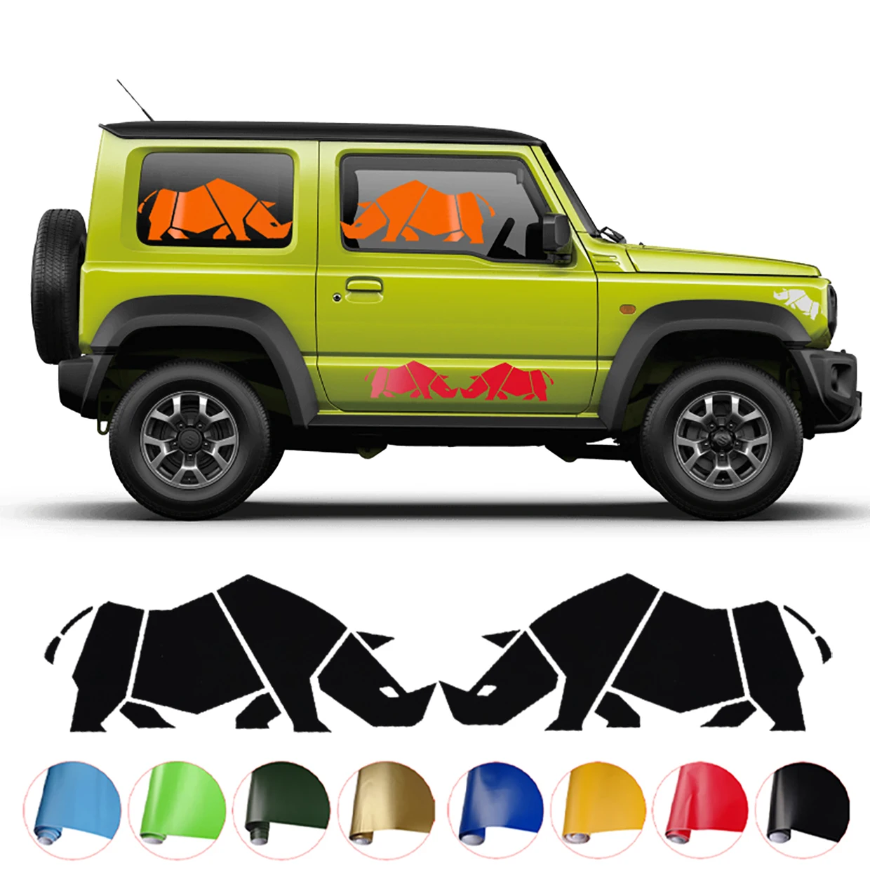Автомобильные наклейки Rhino Adventure украшения для автомобилей виниловые Suzuki JIMNY JA51