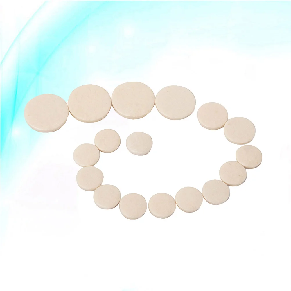 

17pcs Clarinet Key Pad Ivory Faux Cushion Mat Replacement Clarinet Key Pad for Musical Instrument