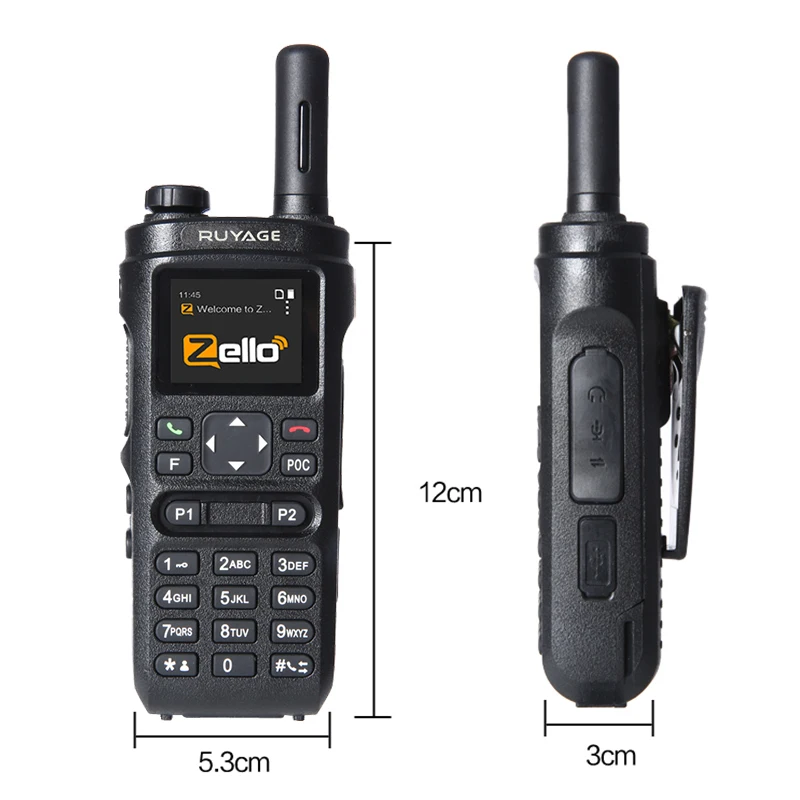Ruyage Z68 Zello Walkie Talkie 4g Radio With Sim CardLong Range Profesional Powerful Two Way Radio100km