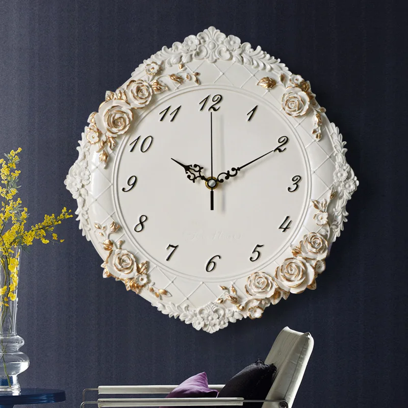 

Classical European Wall Clock Resin Silent Wall Clock Modern Design Wall Home Decor Living Room Decoration Reloj De Pared