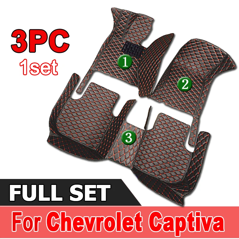 

Car Mats For Chevrolet Captiva 7seat C100 C140 2006~2010 Anti-dirt Carpets Leather Mat Rugs Pad Interior Parts Car Accessories