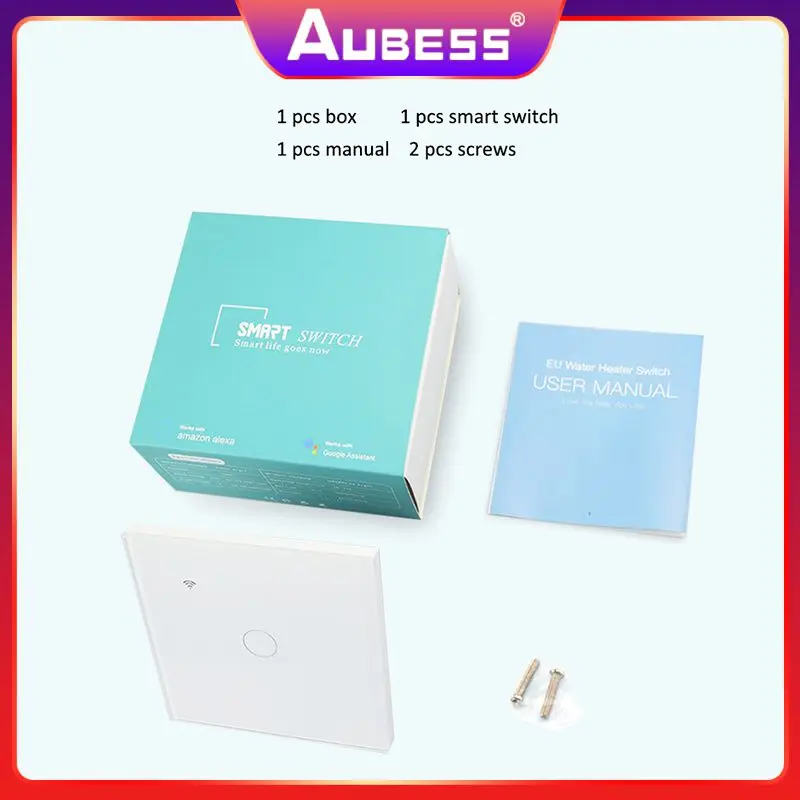 

Smart Switch Support Alexa Google Home 40a 8000w Wifi Water Heater Boiler Touch Switch Voice Control Timing Touch Panel Alexa