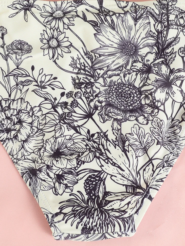 Бикини Miyouj с принтом новинка 2024 купальник Бандажное бикини купальные костюмы