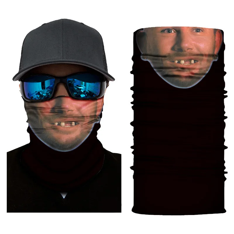 Маска с забавным принтом противопыльная маска-трубка байкерская маска для лица