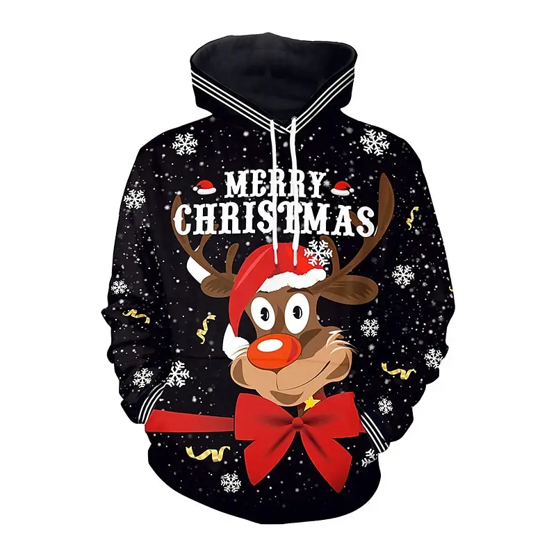 

2024Christmas Men's Hoodies 3d Print Long Sleeve Top Pullover Fashion Sweatshirts For Men Oversized Hoodie High Quality Clothes