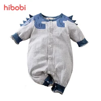 hibobi Baby Boy Dinosaur Pattern Long Sleeve Jumpsuit Cartoon Cute Men's Clothes For Newborn Overalls Tracksuits