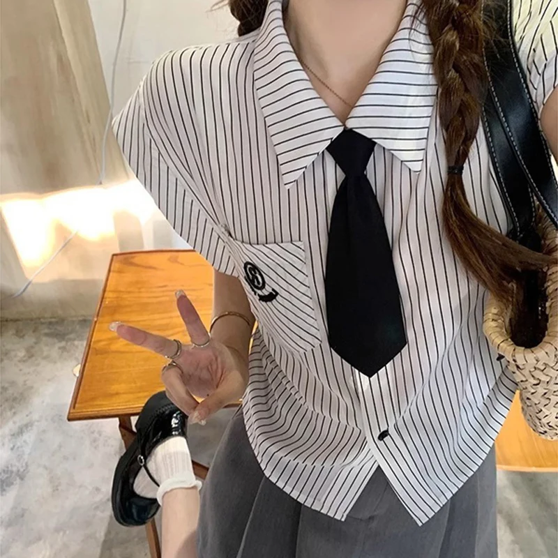 Повседневная Брендовая женская рубашка в Корейском стиле новинка 2024