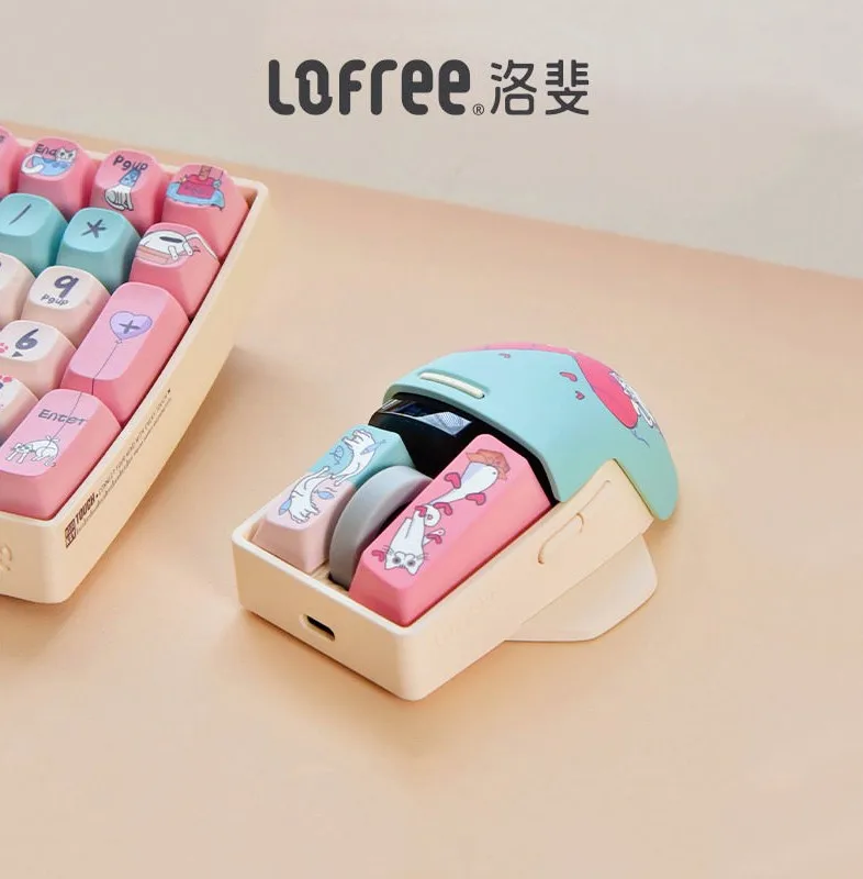 

Lofree Loflick First Touch 2.4G Wireless Bluetooth Mouse DIY PBT Detachable Dorsal Shell 3 Mode Office Game Charging Mouse OE909