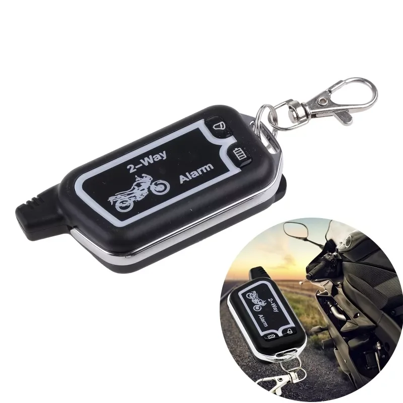 Motorcycle Two Way Alarm System with Sensitive Vibration Sensor LED Display Warning