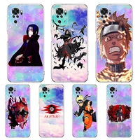 amine naruto phone case for redmi 9t note 11 11s k40 8 8t 9 10 8a 9a 9s 9c 7 gaming pro plus 4g silicone transparent shell coque